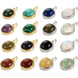 925 Sterling Silver Natural Stone Necklace Pendant for Women