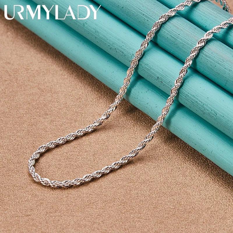 925 Silver 3mm Snake Chain Necklace For Man Women