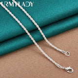 925 Silver 3mm Snake Chain Necklace For Man Women