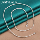 925 Silver 3mm Snake Chain Necklace For Man Women