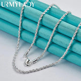 925 Silver 3mm Snake Chain Necklace For Man Women