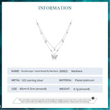 925 Silver Butterfly Pendant Necklace with Tassel