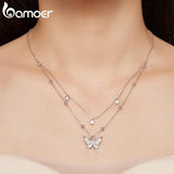 925 Silver Butterfly Pendant Necklace with Tassel