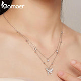 925 Silver Butterfly Pendant Necklace with Tassel