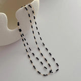 Copper Metal Link Chains Crystal Necklace For Women