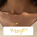 Stainless Steel Name Necklace for Women - Custom Initial Letter