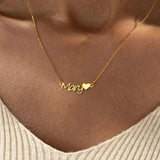 Stainless Steel Name Necklace for Women - Custom Initial Letter