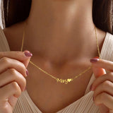 Stainless Steel Name Necklace for Women - Custom Initial Letter