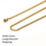 Star of David Pendant Necklace 24'' Chain Male Jewelry