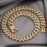 Chunky Cuban Link Chain 14MM Men Women Plated Rapper Necklace