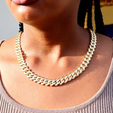 Chunky Cuban Link Chain 14MM Men Women Plated Rapper Necklace