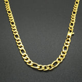 18K Plated Necklace 6mm Width Stainless Steel Chain 20-36''