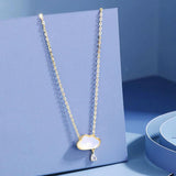Silver Cloud Shell Pendant Necklace for Women S-N692