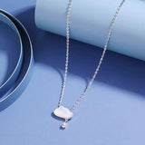 Silver Cloud Shell Pendant Necklace for Women S-N692