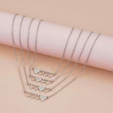 4 Pcs Stainless Steel Heart-shaped Necklaces for Sister Friendship
