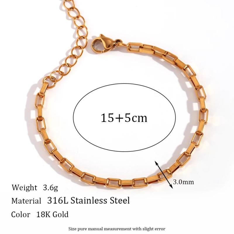 3mm Stainless Steel Waterproof Box Chain Set