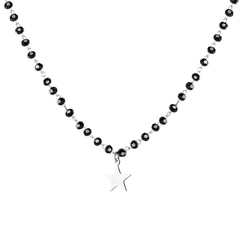 Golden Star Pendant Necklace Stainless Steel Chain Chokers for Girl