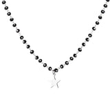 Golden Star Pendant Necklace Stainless Steel Chain Chokers for Girl