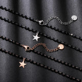 Golden Star Pendant Necklace Stainless Steel Chain Chokers for Girl