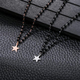 Golden Star Pendant Necklace Stainless Steel Chain Chokers for Girl