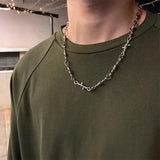 Wire Brambles Titanium Steel Choker Necklace Gothic Punk Chain Accessory