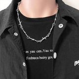 Wire Brambles Titanium Steel Choker Necklace Gothic Punk Chain Accessory