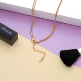 Crucifix Stars Necklace Silver Double Layer Long Snake Chains