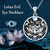 Bohemian Lotus Opal Necklace Stainless Steel Jewelry