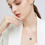 Bohemian Lotus Opal Necklace Stainless Steel Jewelry