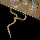 Snake Choker Necklace Geometric Chain Statement Jewelry