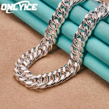 925 Sterling Silver 10mm Cuban Chain Necklace Men's Hip Hop Jewelry