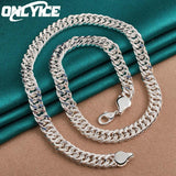 925 Sterling Silver 10mm Cuban Chain Necklace Men's Hip Hop Jewelry