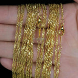 10pcs 2mm Water Wave Chain Necklaces
