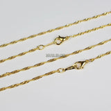 10pcs 2mm Water Wave Chain Necklaces