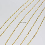 10pcs 2mm Water Wave Chain Necklaces