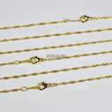 10pcs 2mm Water Wave Chain Necklaces