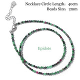 2mm Agat Quartzs Beaded Necklace for Women Girls