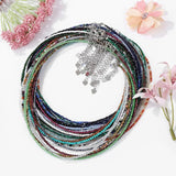2mm Agat Quartzs Beaded Necklace for Women Girls