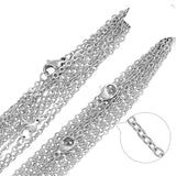 10pcs Stainless Steel Rose Link Cable Chains Necklaces for Woman