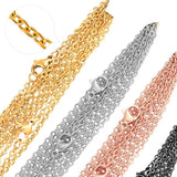 10pcs Stainless Steel Rose Link Cable Chains Necklaces for Woman