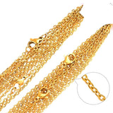 10pcs Stainless Steel Rose Link Cable Chains Necklaces for Woman