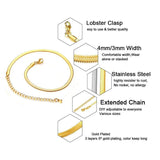 Herringbone Chain Necklace Choker Stainless Steel Minimalist Jewelry