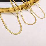 Herringbone Chain Necklace Choker Stainless Steel Minimalist Jewelry