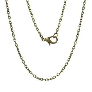 Antique Bronze Chain Necklace 62cm long