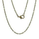 Antique Bronze Chain Necklace 62cm long
