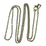 Antique Bronze Chain Necklace 62cm long
