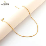 Round Cuban Link Snake Chain Necklace Choker Stainless Steel 1mm/2mm/3mm Width