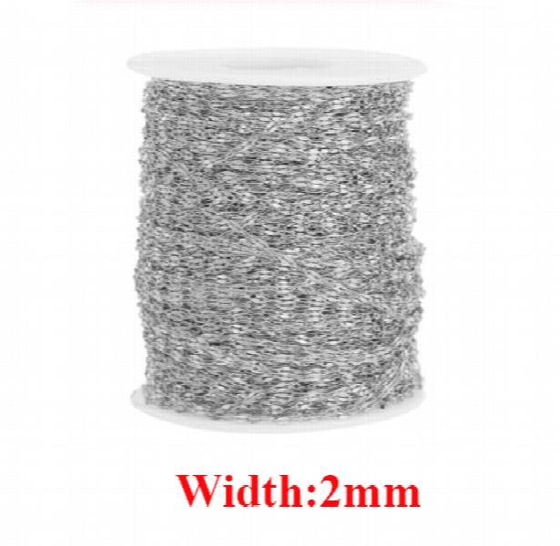 5m Stainless Steel Water-wave Chain for DIY Jewelry Making
