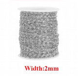 5m Stainless Steel Water-wave Chain for DIY Jewelry Making