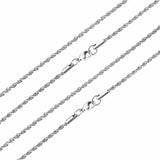 Stainless Steel Rope Chain Necklaces 2mm-5mm Hiphop Long Chain Jewelry